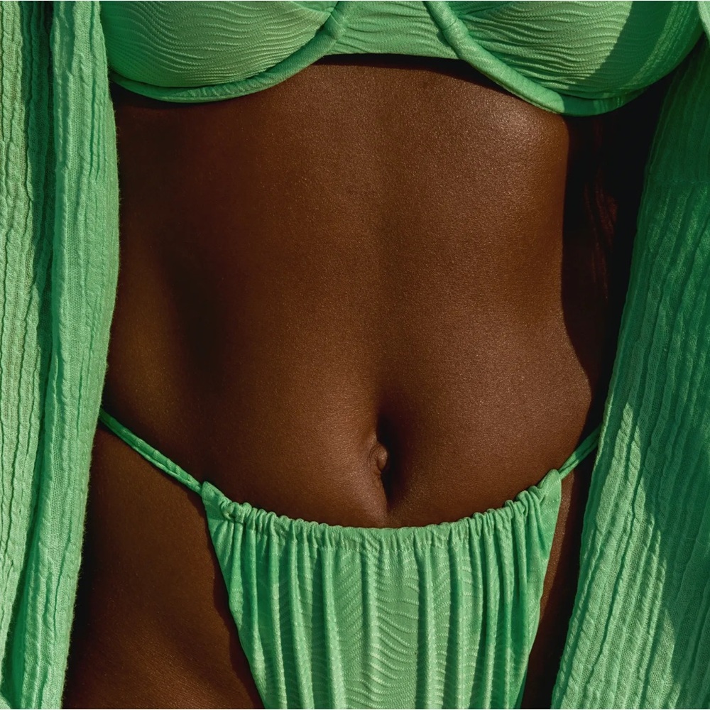 Monday Swimwear Isla Mujeres Mint Green Bikini Side Tie Bottoms